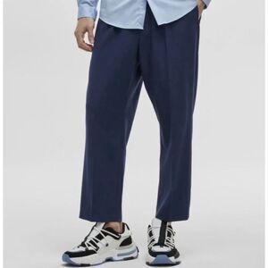 NWT Mode of One Men's Relaxed-Fit Navy Blue Trousers Pants Men’s L 32X26